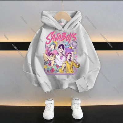 New 2025 KPop Demon Hunters Kids Hoodie: Cartoon Character Hooded Sweatshirt For Boys & Girls Casual Comfy Top