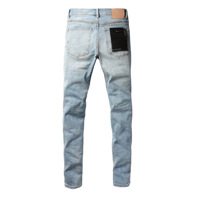 Light Blue Ripped American Jeans 9075 Brand Casual Pants