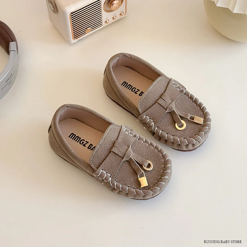 2025 Chidlren Flats Spring Summer Kids Casual Shoes for Girl Moccasin Slip On Lazy Loafers Shallow Tassel Boy Shoes Daily I03143