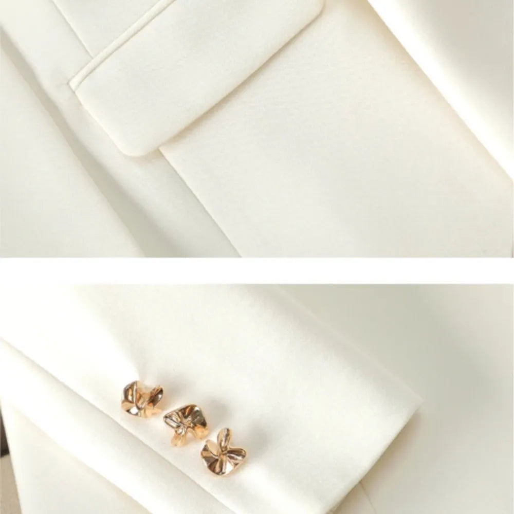2025 Fashion Temperament Executive Suit Two-piece Set Business Commuting Professional Suit Beige Trousers Suit Office Ladies New