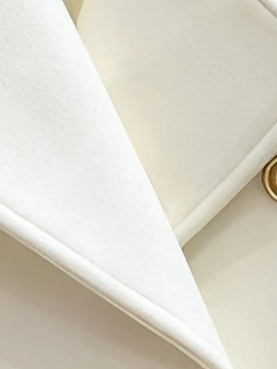 GALCAUR Solid Spliced Buttons Jacket Female Lapel Long Sleeve Loose Temperament Elegant Women's Jackets Autumn Style Fashion New