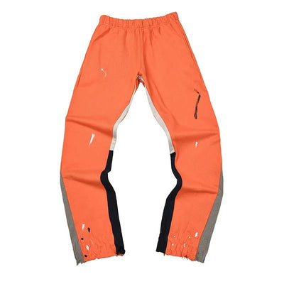 2025 GD Letter Printed Women Men Sweatpants Joggers LA Flare Splash-ink Side Striped Men Stretch Waist Jogging Pants Trousers