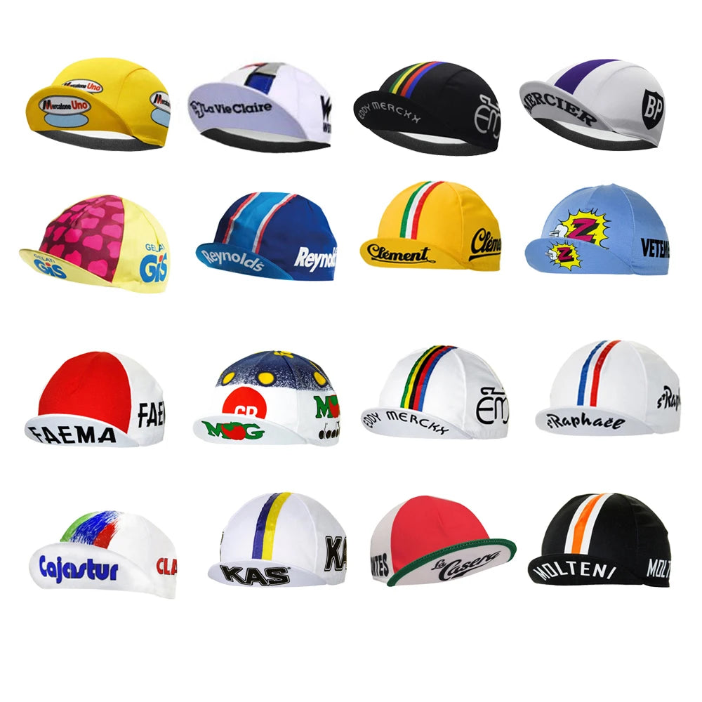 Retro PDM Cycling Cap Classics Road Bicycle Hat Mercier Bike Headwear Breathable Men and Women Gorra Ciclismo