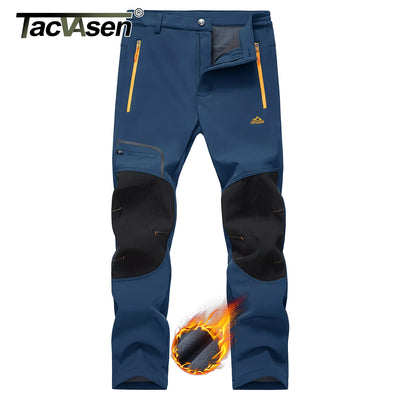 TACVASEN Winter Ski Pants Mens Warm Thermal Waterproof Pants Fleece Lined Trousers Outdoor Hiking Mountain Work Pants Windproof