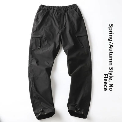 Outdoor Workwear Pants Men's Loose Straight Cut Qui Dry Hiking Mountain Climbing Windproof Waterproof Polyester Fiber Cargo