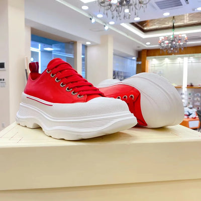 Handcrafted Leather Casual Sneakers Man Platform Trainers Unisex Originality Flat Loafers Men's Footwear