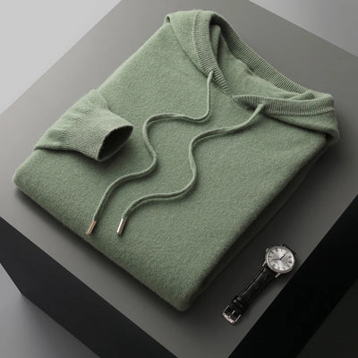 Men's female cashmere One-piece ready-to-wear Hoodie 100% Merino Wool Knitted Sweatshirt Autumn Winter Casual Large Top Long