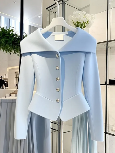2025 Spring Autumn New Chic Jacket Women's Outwear High-End Unique Super Good-Looking Slim Sweet Single-breasted Y2k Coat Tops
