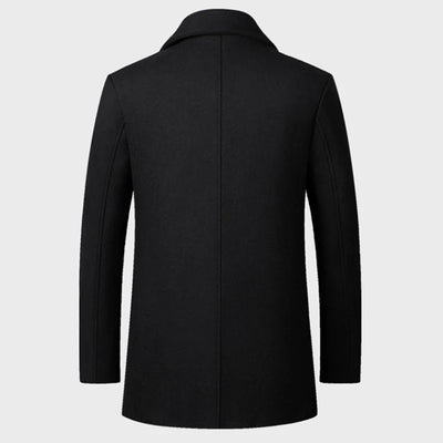Eur Sizes Male Casual Business Jacket Autumn and Winter High-end Double-breasted Men's Woolen 40% Wool Coat Warm Trench Coat