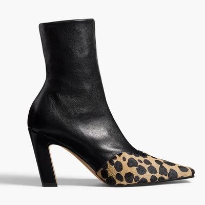 Shiny Patte Leather Patchwork Sewing Ankle Boots Sexy Square Toe Zipper Accept Customized New Arrivals Fashion Women Boots