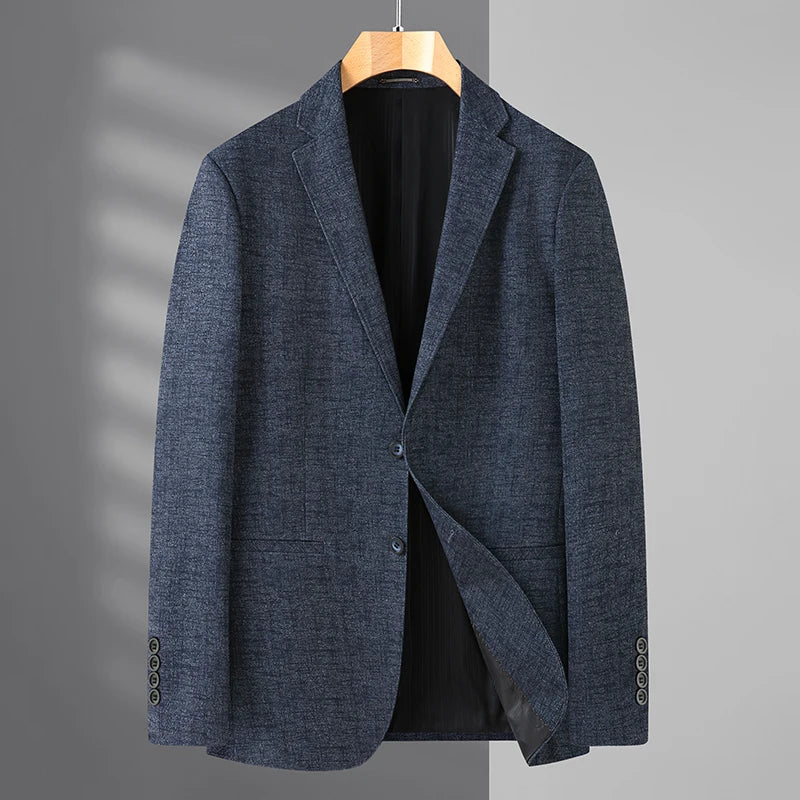 2024 High Quality Fashion Handsome All-in-one Plus-size Casual Suit Men's Business Single West Plus Fat Suit Fat Man Coat