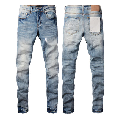 Light Blue Ripped American Jeans 9075 Brand Casual Pants