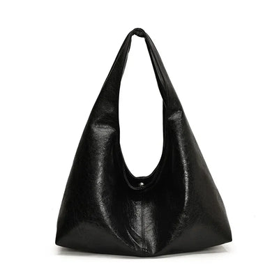 Large Capacity PU Leather Hobo Underarm Bags Autumn Winter Shoulder Bag for Women 2025 New Trend Y2K Handbags and Purses Tote