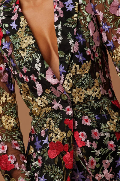 Flower Wedding Women Suit Pants Set 2 Piece Blazer Sexy V Neck Jacket Coat+Trousers Formal Guest of Prom Dress Custom Made