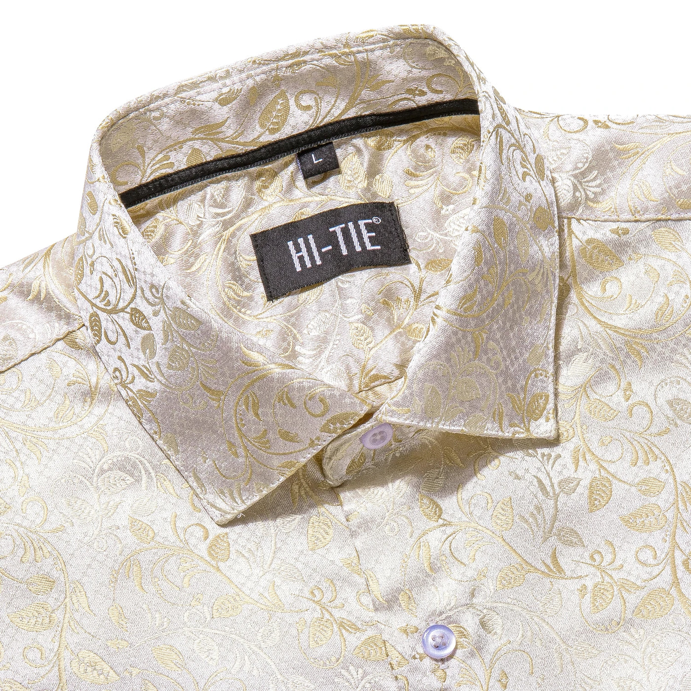 Jacquard Silk Mens Shirts Pink Blue Red Green Gold Long Sleeve Single Breasted Lapel Shirt Blouse Outerwear Wedding Business