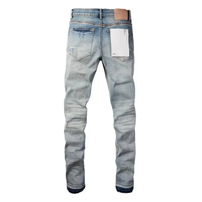 Men Jeans American High Street Pleated Basic Model New Fashion Trend High Quality Jeans
