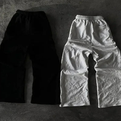 Street Sweatpants Y2K Harajuku Gothic Hip Hop Letter Embroidery Baggy Casual Pants Mens Womens New Elastic Waist Jogging Pants