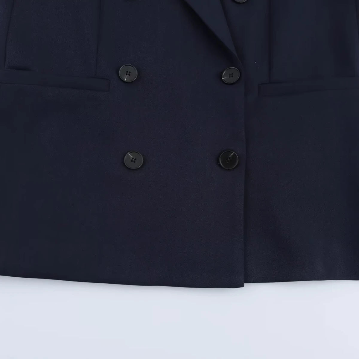 ZBZA Women's Basic Suit Jacket Trousers Suit Lapel Double-breasted Top High Waist Pants Spring and Summer New Casual Chic Suit