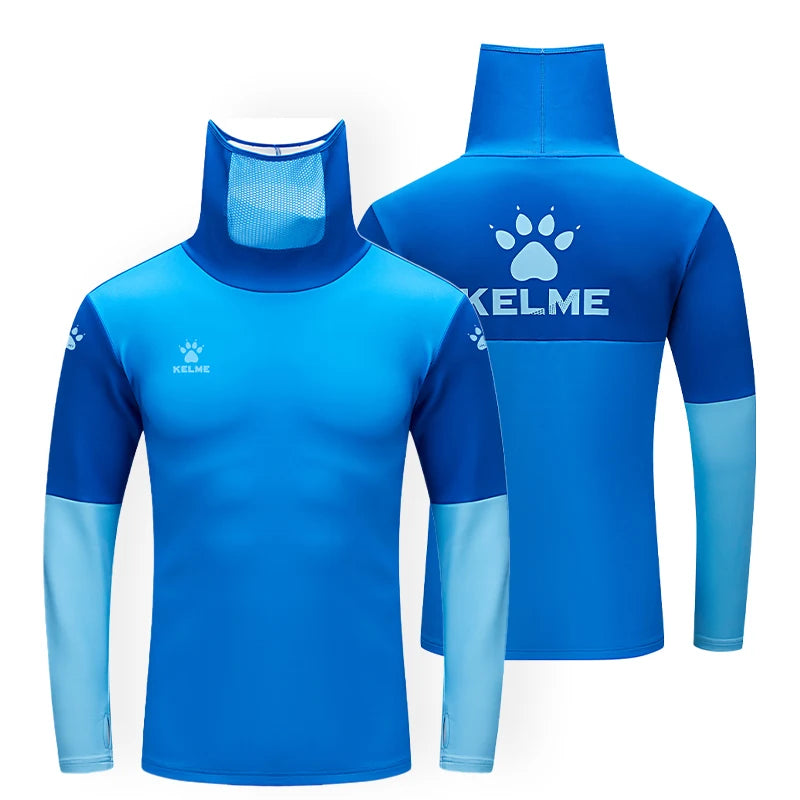 Kelme Football Training Hoodie Long Sleeve Customizable Sportswear Elastic Cold Mask Top Outdoor Warm Hoodie