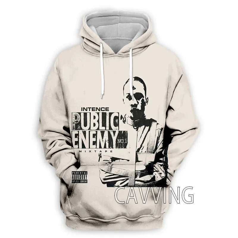 New Fashion Women/Men's 3D Print  Public Enemy  Hoodies Hooded Sweatshirts Harajuku Hoodie Sweatshirts Tops Clothing