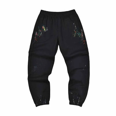 2025 GD Letter Printed Women Men Sweatpants Joggers LA Flare Splash-ink Side Striped Men Stretch Waist Jogging Pants Trousers