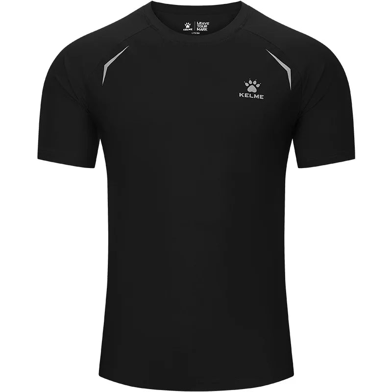 Kelme Men's Sports Tops Quick-drying Fitness Clothes Outdoor Running Breathable Short-sleeved Basketball T-shirt