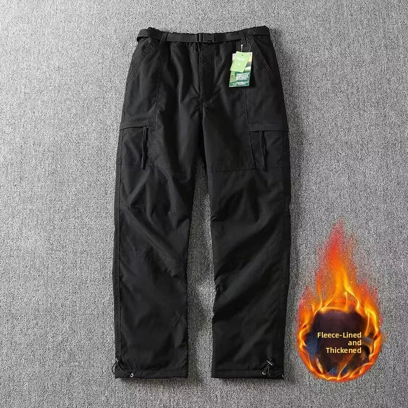 Outdoor Workwear Pants Men's Loose Straight Cut Qui Dry Hiking Mountain Climbing Windproof Waterproof Polyester Fiber Cargo