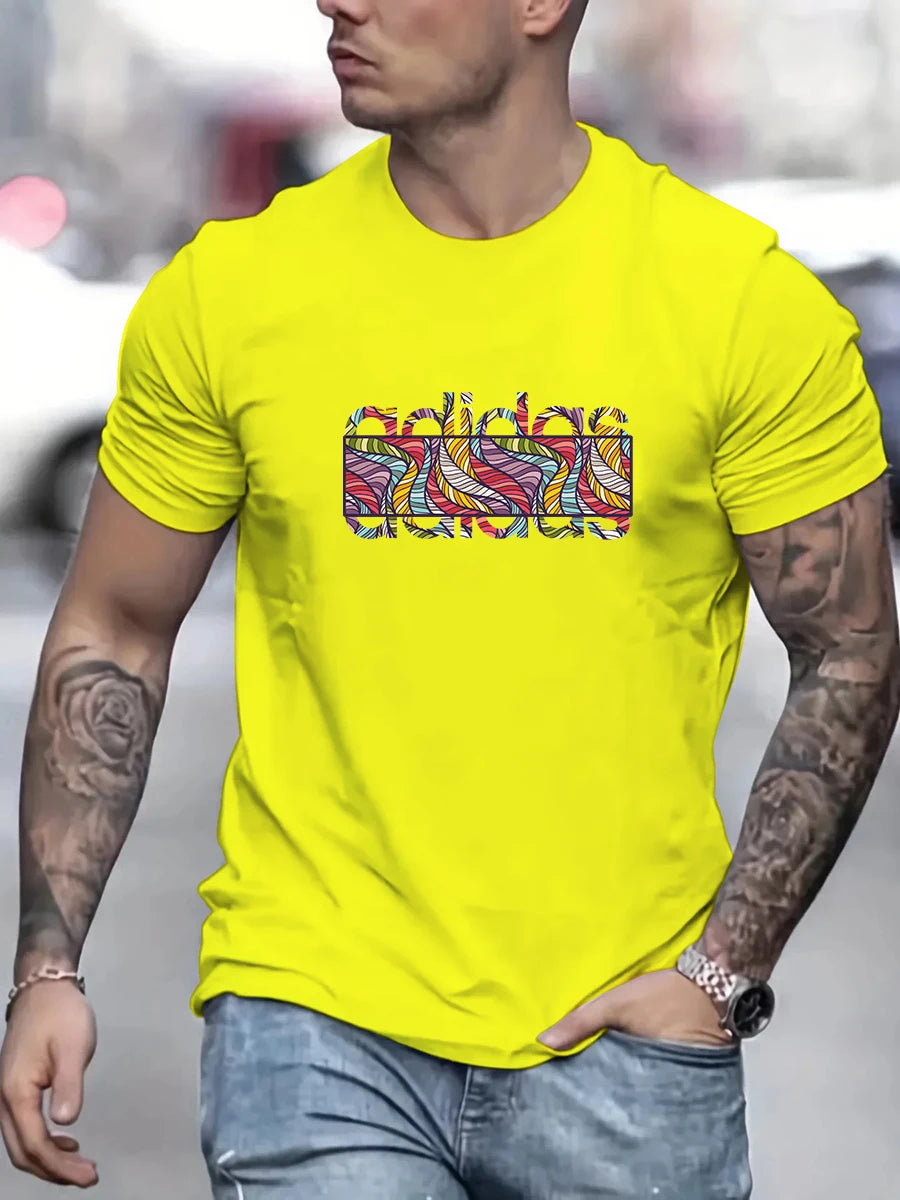 Fashion Brand Heavy Cotton T-shirt Men Women Round Neck Short-sleeved American Trendy Luxury Brand T-shirt Casual Loose Tops