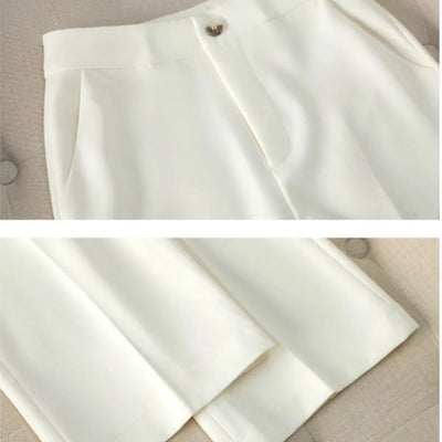 2025 Fashion Temperament Executive Suit Two-piece Set Business Commuting Professional Suit Beige Trousers Suit Office Ladies New