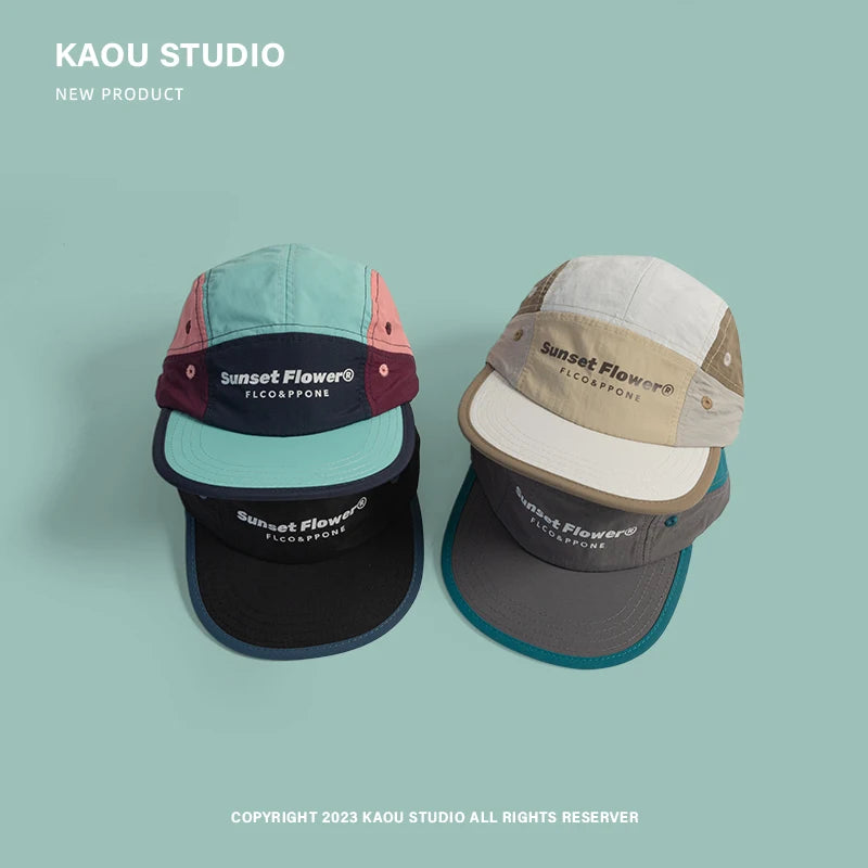 Street Hip-Hop Baseball Cap Men's and Women's Quick-Drying Thin Peaked Cap Wide Brim Sunshade