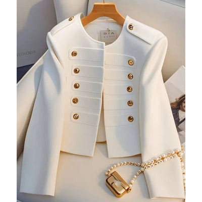 Korean Fashion Women's Jackets 2025 Autumn All-match New white Long Sleeve Temperament Top Lady Ladies Short Coat Outerwear