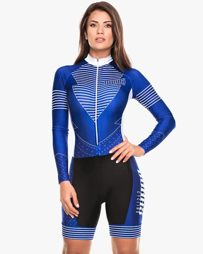 2025 Pro Team Triathlon Suit Women's Cycling Jersey Skinsuit Jumpsuit Maillot Cycling Ropa ciclismo long sleeve set gel