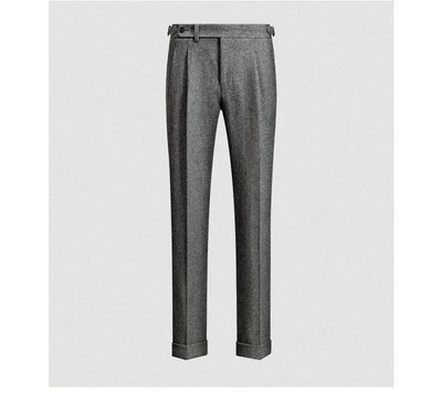 2025 Men's Autumn Winter Fashion High Waist Wool Trousers Male Tweed Casual Pockets Pants Men Long Straight Suit Pants F394