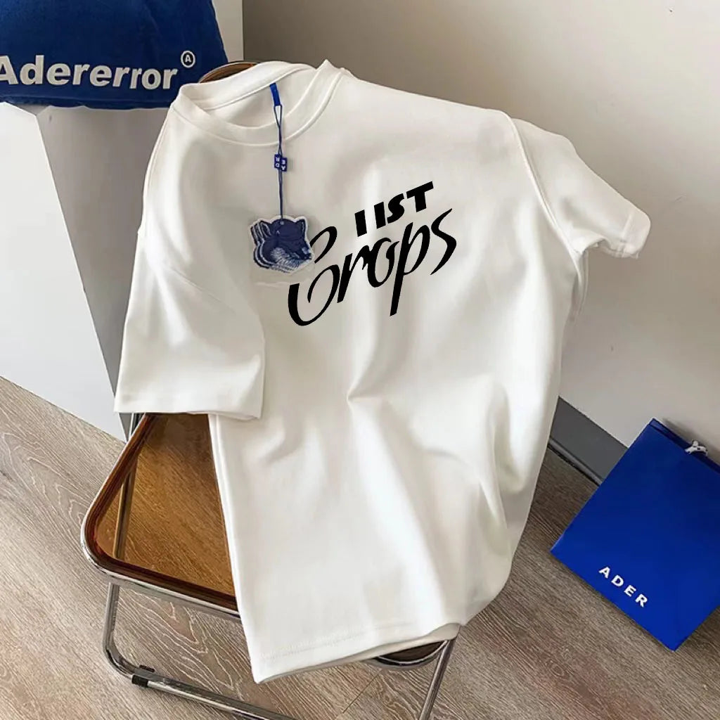 2025 Summer Large Size Short-sleeved T-shirt Loose and Thin Trendy Cotton Crew Neck Top Men's and Women's Street Fashion