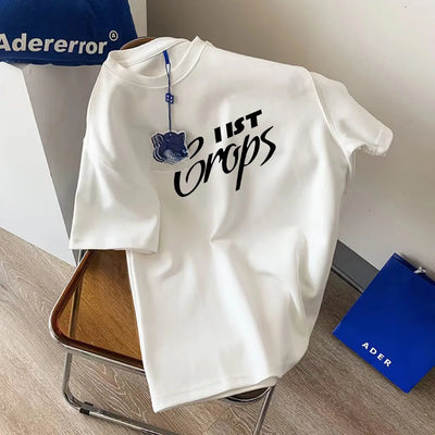 2025 Summer Large Size Short-sleeved T-shirt Loose and Thin Trendy Cotton Crew Neck Top Men's and Women's Street Fashion