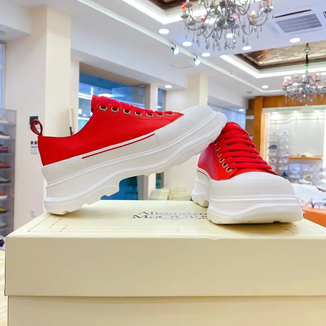 Handcrafted Leather Casual Sneakers Man Platform Trainers Unisex Originality Flat Loafers Men's Footwear