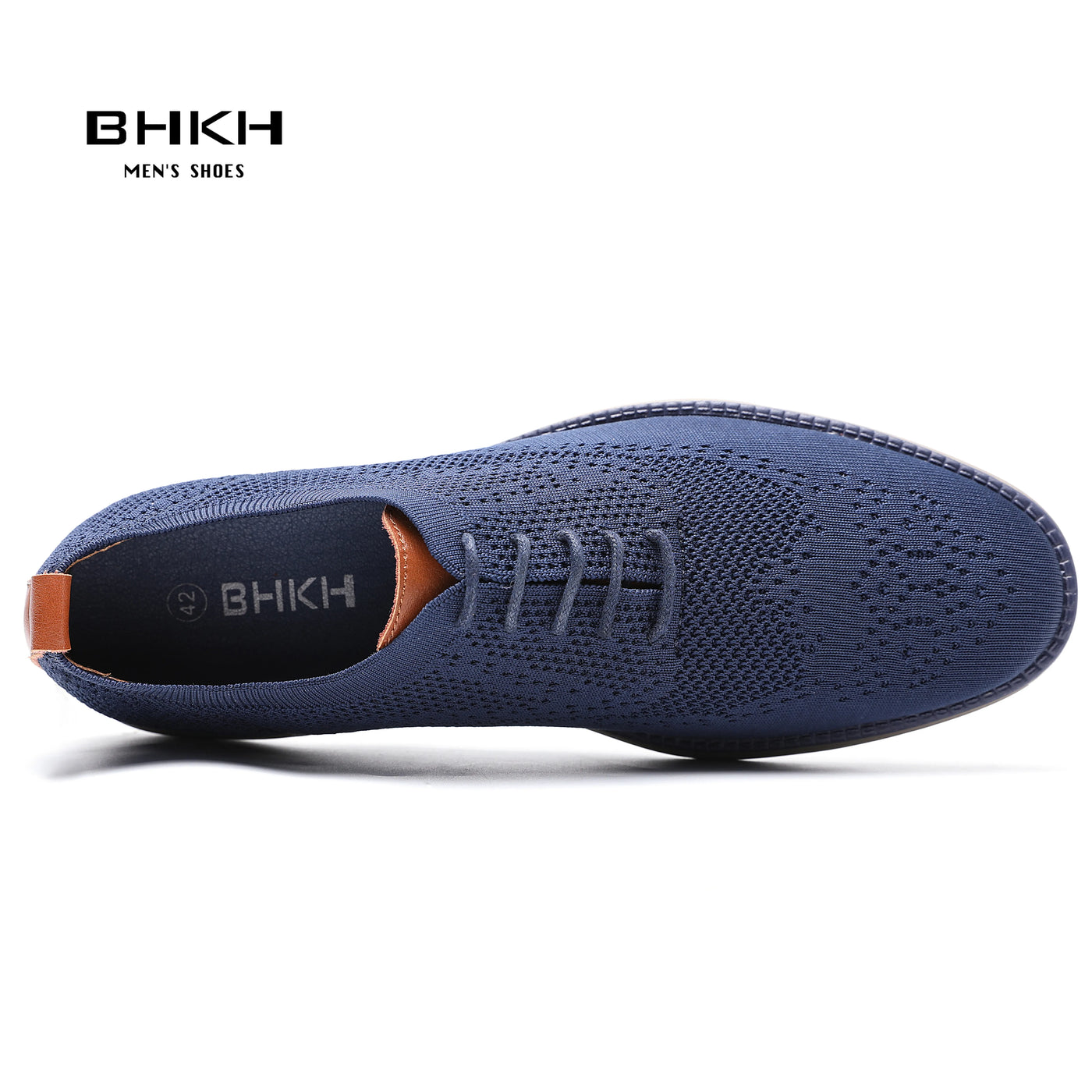 BHKH 2025 Breathable Knitted Mesh Casual Shoes Lightweight Smart Casual Shoes Office Work Footwear Men Shoes