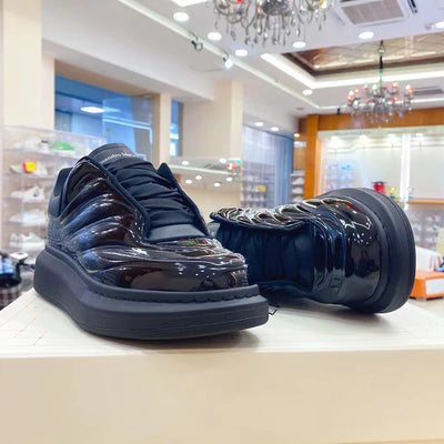 Handcrafted Leather Casual Sneakers Man Platform Trainers Unisex Originality Flat Loafers Men's Footwear
