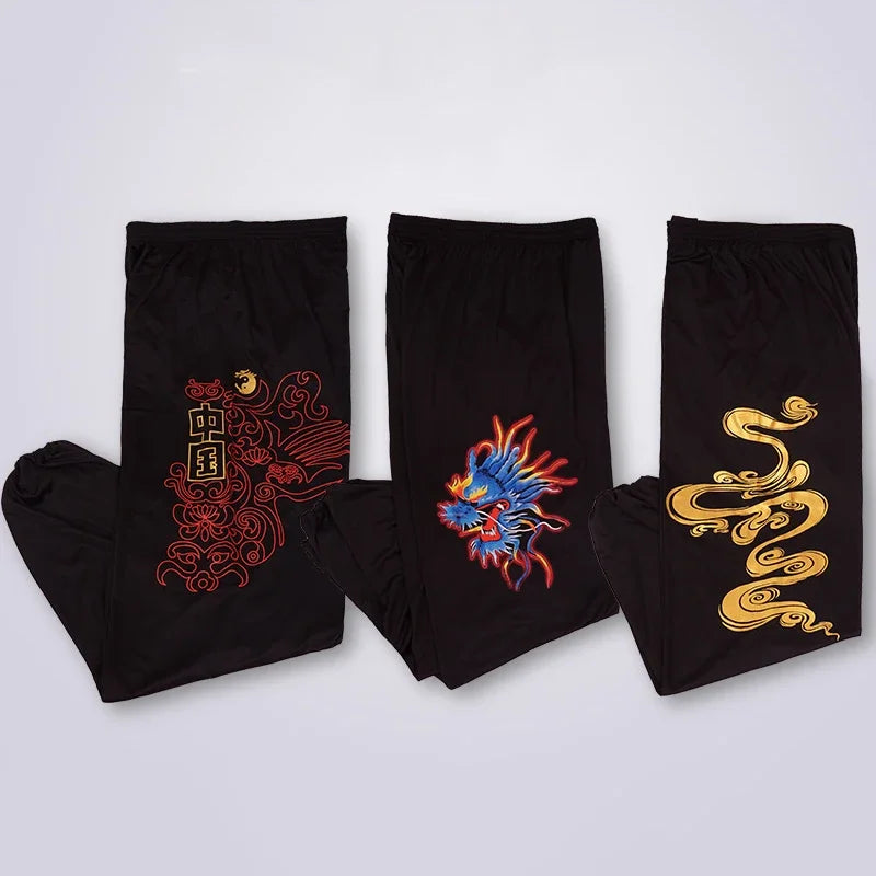 Training Pants Martial Arts Trousers Bloomers Yoga Tai Chi Trousers to Taiji Kung Fu Pants Wushu Pants Light and Smooth