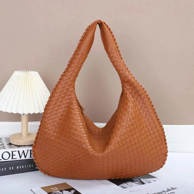 2025 Trendy Woven Hobo Bag for Women Vegan Leather Handmade Tote Handbag Fashion Large Capacity All-Match Shoulder Underarm Bags