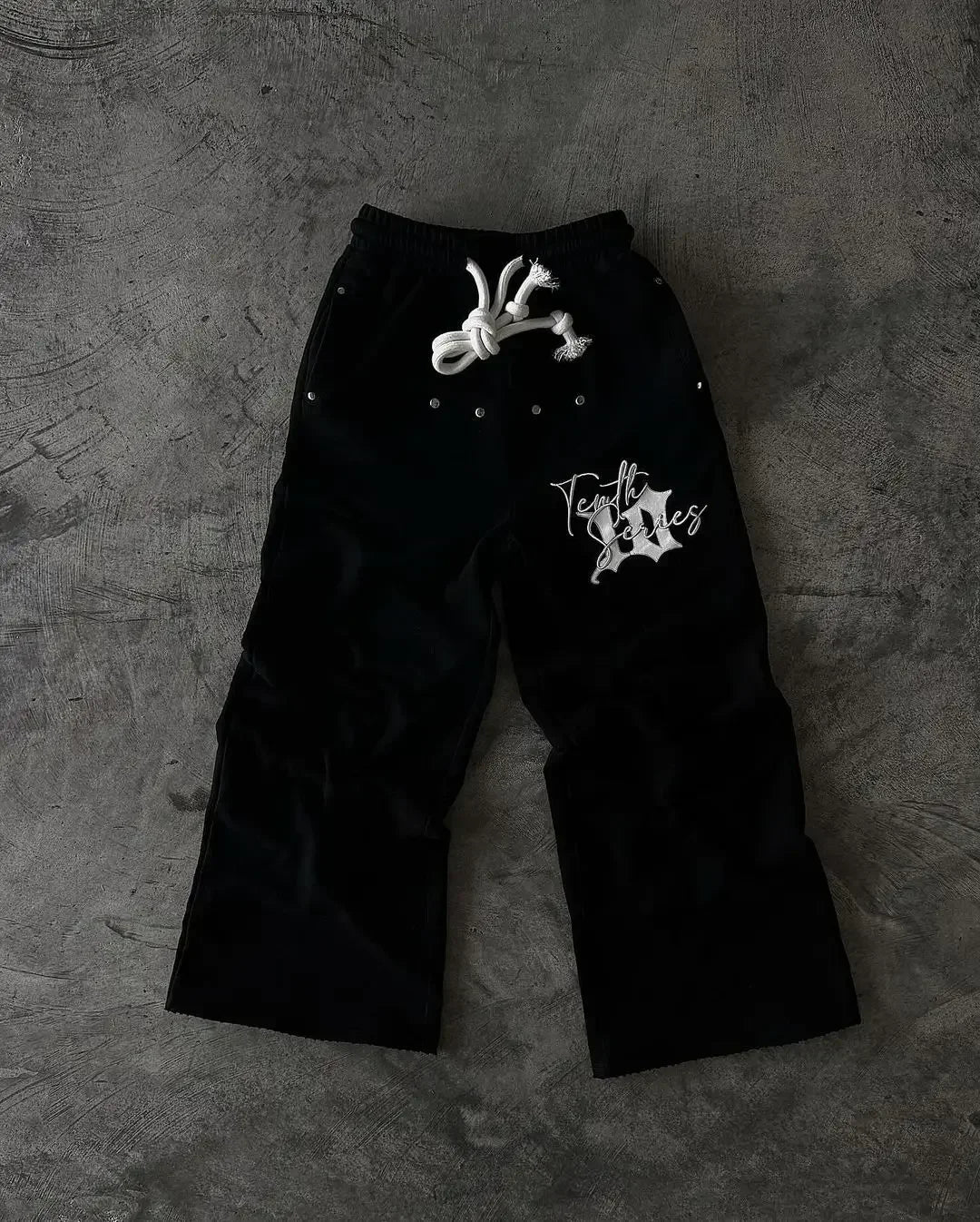 Street Sweatpants Y2K Harajuku Gothic Hip Hop Letter Embroidery Baggy Casual Pants Mens Womens New Elastic Waist Jogging Pants