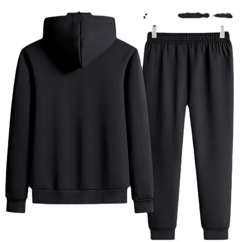 Men Hoodies Tracksuits Sets Sweatshirts+Sweatpants Sportswear New Autumn Winter Fleece Warm Sets Good Quality Male Casual Sets
