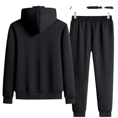 Men Hoodies Tracksuits Sets Sweatshirts+Sweatpants Sportswear New Autumn Winter Fleece Warm Sets Good Quality Male Casual Sets