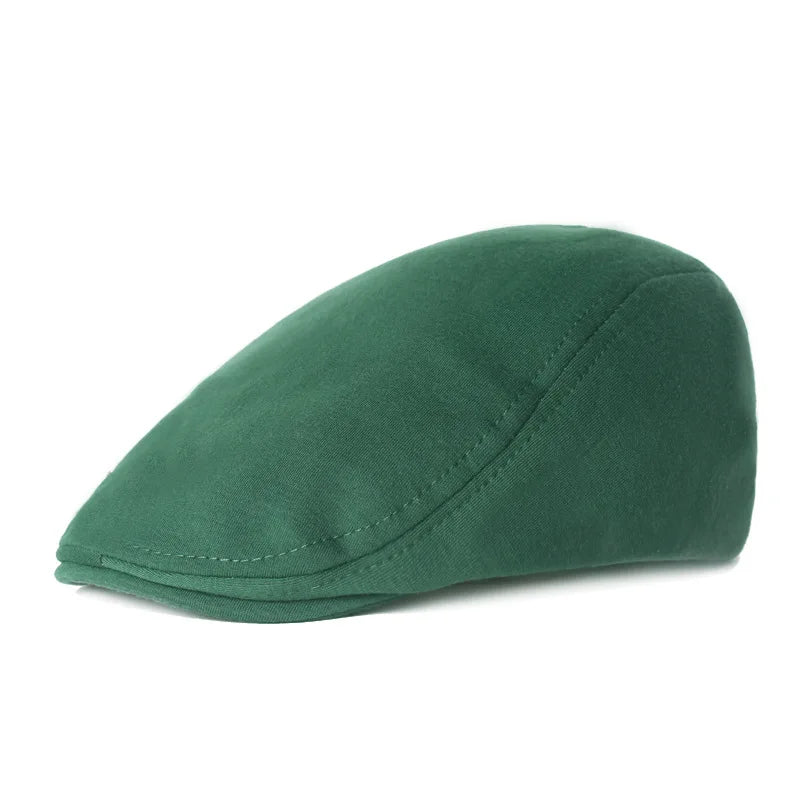 Solid Color Simple Felt Peaked Cap Women Men Autumn Newsboy Cap Dad Leisure Beret Caps Winter Warm Green Advance Hats