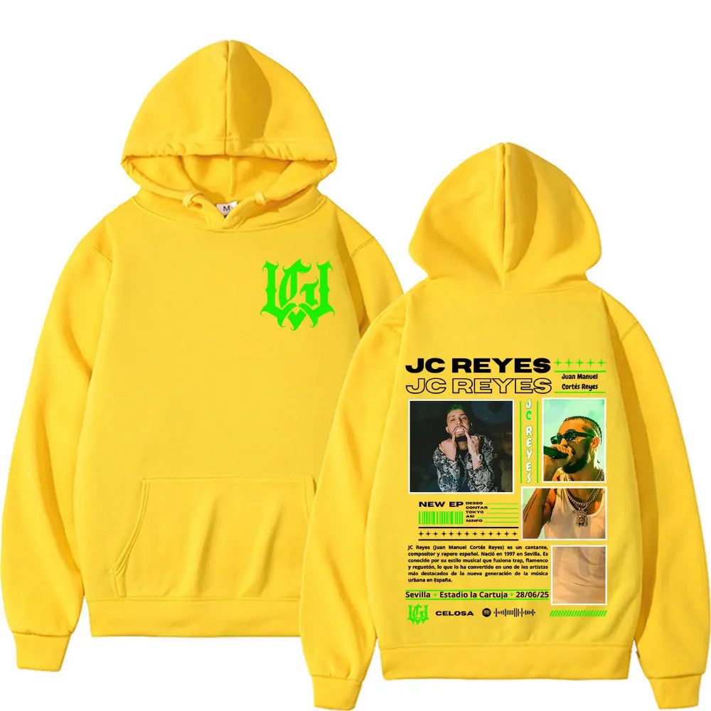Rapper Jc Reyes Music Album Tour 2025 Graphic Sweatshirts Men Women Harajuku Vintage Trending Pullovers Casual Hoodie Streetwear