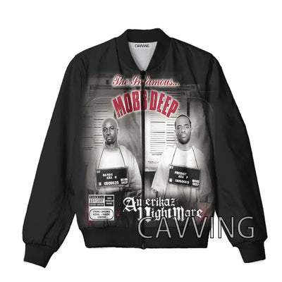 New Fashion Women/Men's  3D Print  Mobb Deep  Zipper Bomber Jackets Men Overcoat Mens Coat Zip Up Jackets
