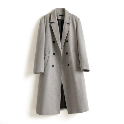 High Quality Men's Winter Long-Length Woolen Coats Outwear Business Casual Cotton Thicken Overcoat Loose Warm Windbreaker Jacket