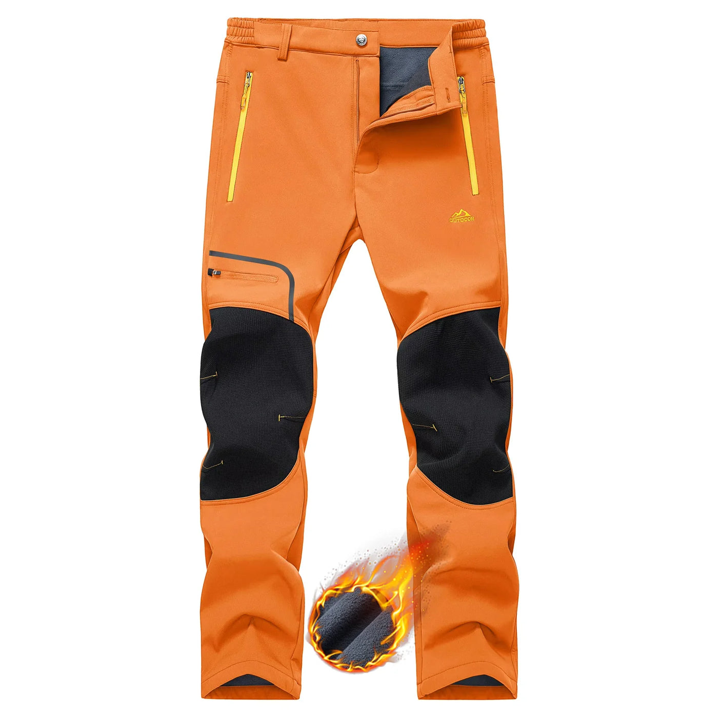 TACVASEN Winter Ski Pants Mens Warm Thermal Waterproof Pants Fleece Lined Trousers Outdoor Hiking Mountain Work Pants Windproof