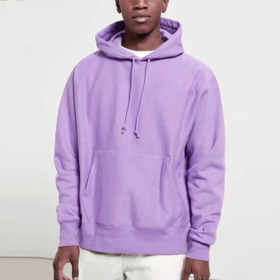 Mens Autumn Fashion Solid Color Harajuku Street Sweatshirt Hoodie Long Sleeves Casual Baggy Clothes Tops Hip Hop Sports Pullover