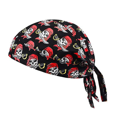1Pcs Cycling Skull Pirate Cap Hat Bandana Head Wrap Breathable Helmet Liner Anti Sweat UV Sport Headband Scarf for Men and Women